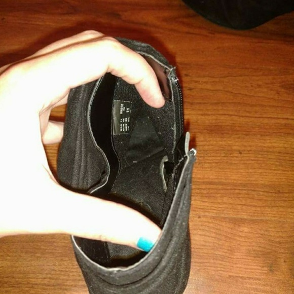 Black Suede Ankle Bootie - Picture 7 of 8